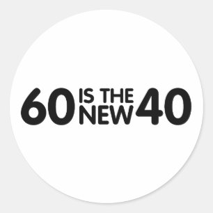 60. Geburtstag Runder Aufkleber