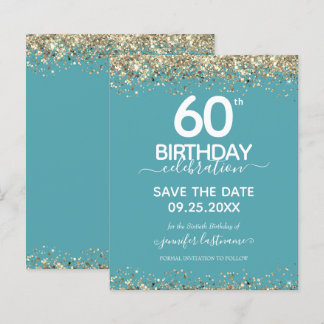 60. Geburtstag Save the Date Einladung