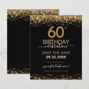 60. Geburtstag Save the Date Einladung