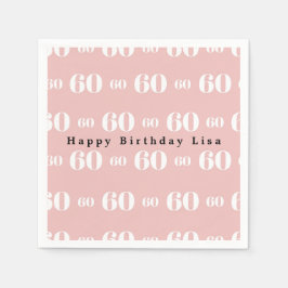 60. Geburtstag Schwarz Serviette