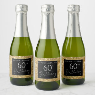 60. Geburtstag Schwarz und Gold Shimmer