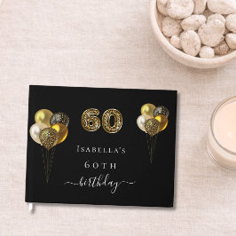 60. Geburtstag schwarzer Goldleoparden Geburtstag Gästebuch