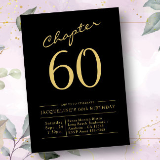 60. Geburtstag Schwarzes Gold Kapitel 60 Einladung