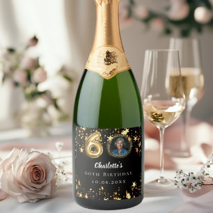 60. Geburtstag Schwarzes Gold Sterne Foto