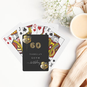 60. Geburtstag Schwarzgoldleoparden Tier Spielkarten