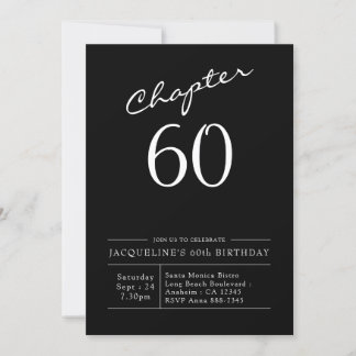 60. Geburtstag, Script 60 Party Einladung
