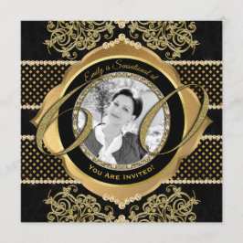 60. Geburtstag Sechzigste Gold Diamond Foto Rahmen Einladung