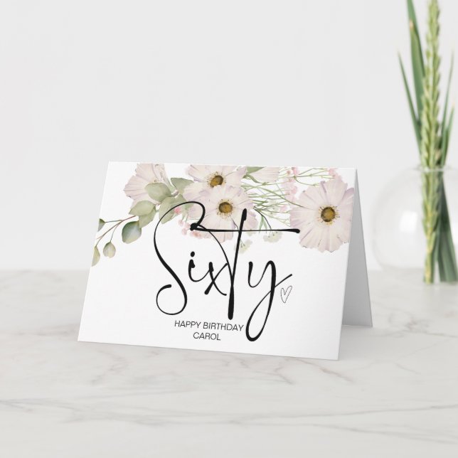 60. Geburtstag Sechzigster Geburtstag für Freunde Karte (Vorderseite)