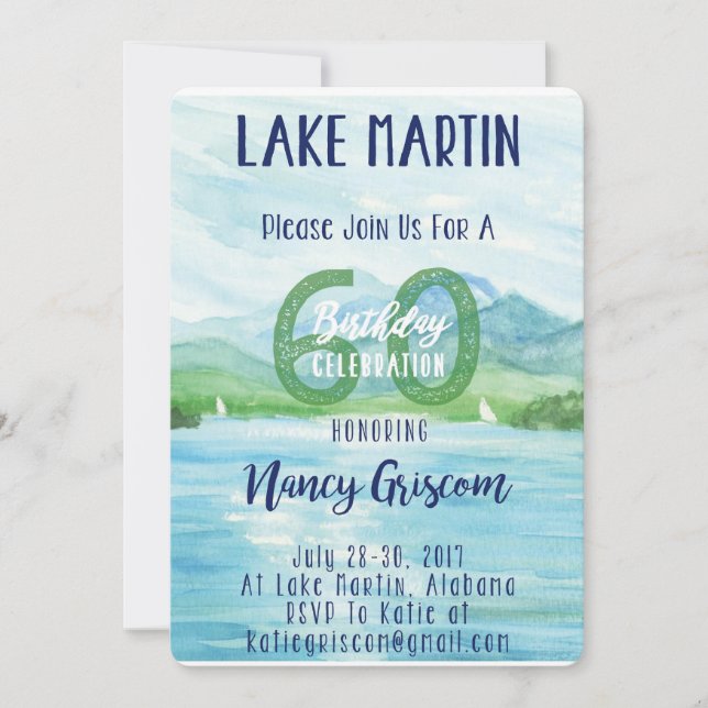 60. Geburtstag Seenwoche Karte (Vorderseite)