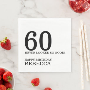 60. Geburtstag Serviette