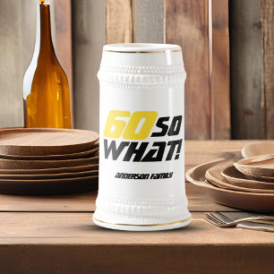 60. Geburtstag So was Persönliches Motivierend Fun Bierglas