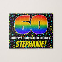 60. Geburtstag — Spaß, farbenfrohe Sternenweltenmu