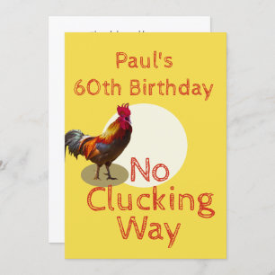 60. Geburtstag Spaß Hühnchen Einladung