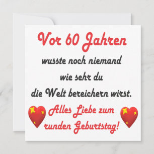 60. Geburtstag Spruch und Gratulation
