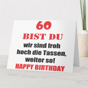 60. Geburtstag Spruch und Gratulation Karte
