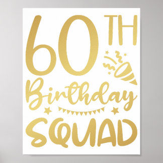 60. Geburtstag Squad 60 Party Crew Poster