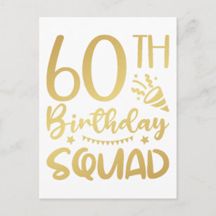 60. Geburtstag Squad 60 Party Crew Postkarte