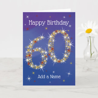 60. Geburtstag - Startnummern - Blau - Alter 60 Karte