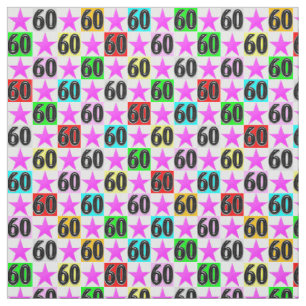 60. GEBURTSTAG SUPER STAR STOFF