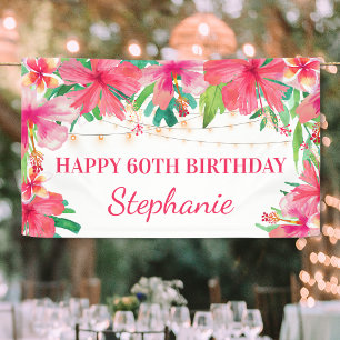 60. Geburtstag, tropische Streichelleuchten Hawaii Banner