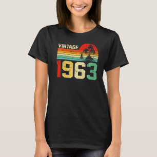 60. Geburtstag Vintag 1963 Retro Männer Frauen 60  T-Shirt