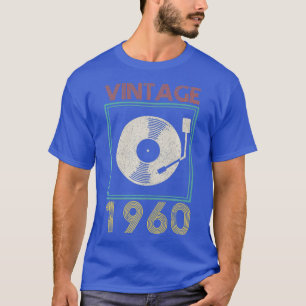 60. Geburtstag Vintage 1960 Vinyl-Schallplatte DJ- T-Shirt