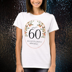 60. Geburtstag Vintage Blumen T-Shirt