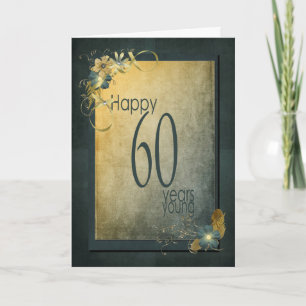 60. Geburtstag-vintage Rahmen Karte