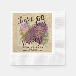 60. Geburtstag Vintages Weinland Thema Serviette