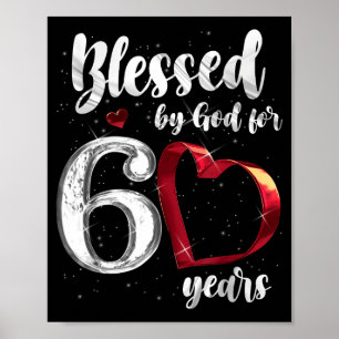 60. Geburtstag Von Gott Gesegnet Für 60 Jahre Gebu Poster