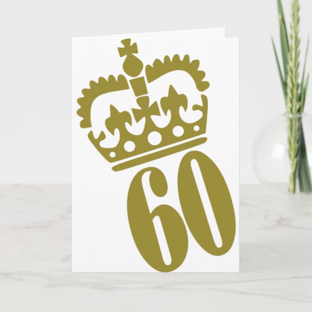60. Geburtstag - Zahl - 60 Karte (Vorderseite)