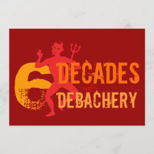 60. Geburtstags-Einladungen - Hölle eines Party Einladung