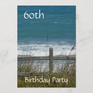 60. Geburtstags-Feier-Ozean/Frau Einladung