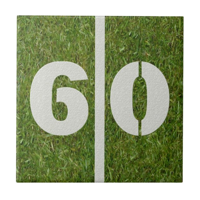 60. Geburtstags-Fußball-kundengerechte Fliese (Vorderseite)