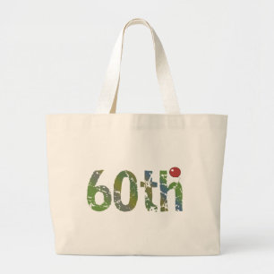 60. Geburtstags-Geschenk-Taschen-Tasche Jumbo Stoffbeutel