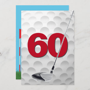 60. Geburtstags Golf Theme Party Einladung