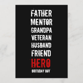 60. Geburtstags-Hero-Party Einladung