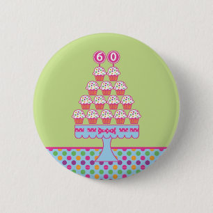 60. Geburtstags-Knopf Button
