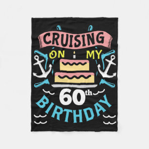 60. Geburtstags-Kreuzfahrt-Geschenk Männer Frauen  Fleecedecke