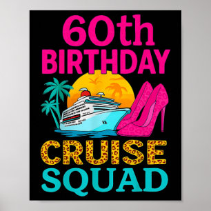 60. Geburtstags-Kreuzfahrt-Truppe 60 Jahre alte Ur Poster