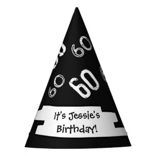 60. Geburtstags-kundenspezifischer PapierParty-Hut Partyhütchen