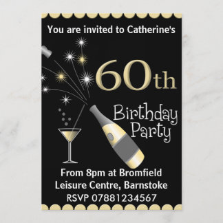 60. Geburtstags-Party Einladung