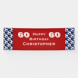 60. Geburtstags-Party-Fußball-Ball-Fahne, Banner