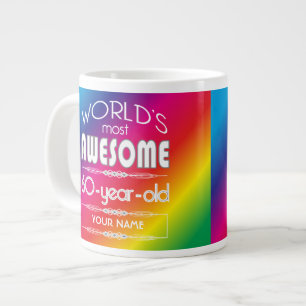 60. Geburtstags-Weltbester fabelhafter Regenbogen Jumbo-Tasse