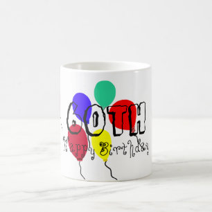 60. Geburtstagsballons Meilenstein jedes ALTERS Tasse