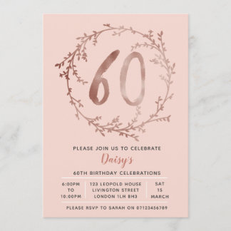 60. Geburtstagseinladung der Einladung
