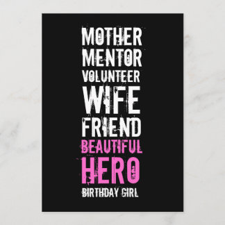 60. Geburtstagseinladung - Mama Volunteer Hero Einladung