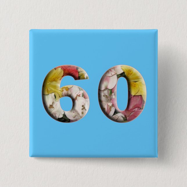 60. Geburtstagsfeier 60 Jahre Meilenstein-Button Button (Vorderseite)