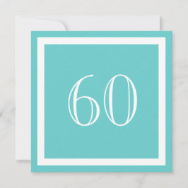 60. Geburtstagsfeier - Aqua Einladung