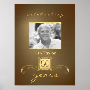 60. Geburtstagsfeier - Custom Foto Poster
